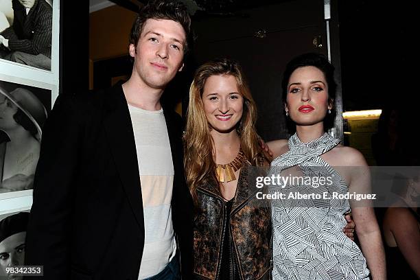 Actor/director Daryl Wein, actress Grace Gummer and actress Zoe Lister-Jones arrive at the Los Angeles premiere of IFC's "Breaking Upwards" at the...