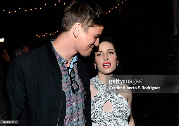 Actor Josh Hartnett and actress Zoe Lister-Jones attend the after party for the Los Angeles premiere of IFC's "Breaking Upwards" held at The Silent...