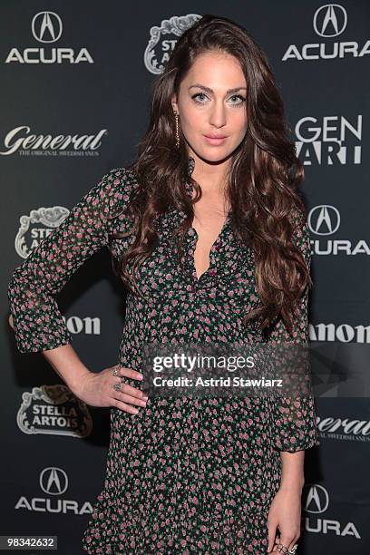 Personality Roxy Olin attends the Gen Art Film Festival screening of "Waiting for Forever" at the School of Visual Arts Theater on April 8, 2010 in...