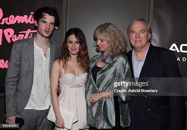 Tom Sturridge, Rachel Bilson, Blythe Danner and James Keach attends the Gen Art Film Festival screening of "Waiting for Forever" at the School of...