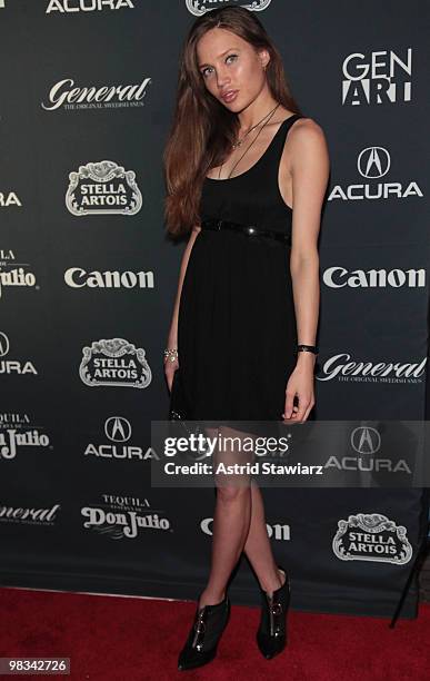 Model Natalie Gall attends the Gen Art Film Festival screening of "Waiting for Forever" at the School of Visual Arts Theater on April 8, 2010 in New...