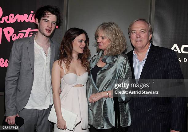 Tom Sturridge, Rachel Bilson, Blythe Danner and James Keach attends the Gen Art Film Festival screening of "Waiting for Forever" at the School of...