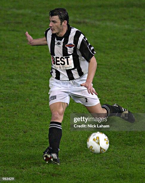 Gianluca Lagati of the Force in action during the round 28 NSL match between the Parramatta Power and the Adelaide City Force at Parramatta Stadium,...