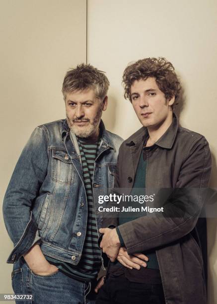 Filmmaker Christophe Honoré and actor Vincent Lacoste are photographed for Grazia Daily, on April, 2018 in Cannes, France. . .