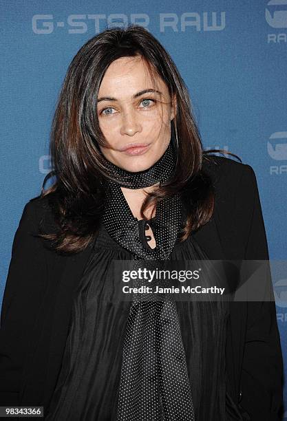 Actress Emmanuelle Beart attends the G-Star Fall 2009 Fashion Show at the Hammerstein Ballroom on February 17, 2009 in New York City.