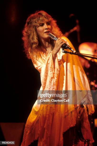 Stevie Nicks performing at the Oakland Coliseum in Oakland, California on her first solo tour on December 3. 1981.