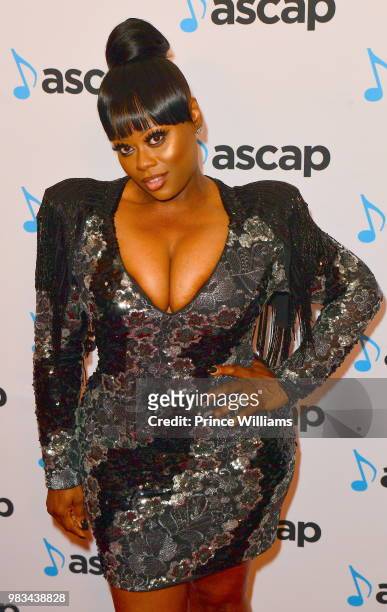 Tameka Scott attends the 31st Annual Rhythm and Soul Music Awards - Arrivals at the Beverly Wilshire Four Seasons Hotel on June 21, 2018 in Beverly...