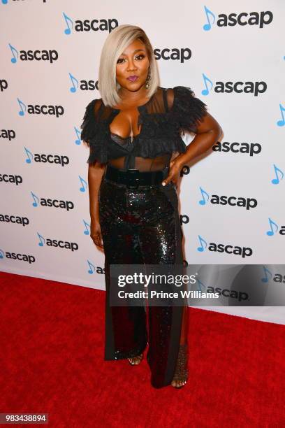 LaTocha Scott attends the 31st Annual Rhythm and Soul Music Awards - Arrivals at the Beverly Wilshire Four Seasons Hotel on June 21, 2018 in Beverly...