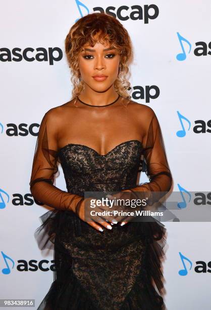 Serayah attends the 31st Annual Rhythm and Soul Music Awards - Arrivals at the Beverly Wilshire Four Seasons Hotel on June 21, 2018 in Beverly Hills,...