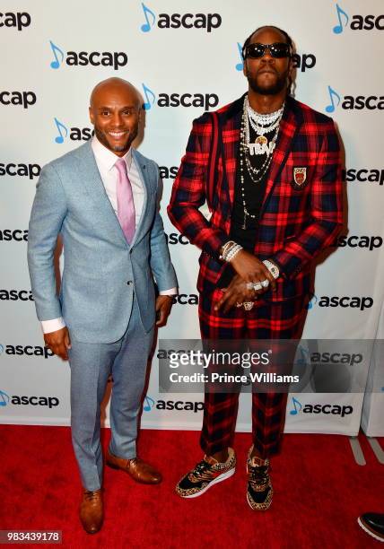 Kenny Lattimore and 2 Chainz attend the 31st Annual Rhythm and Soul Music Awards - Arrivals at the Beverly Wilshire Four Seasons Hotel on June 21,...