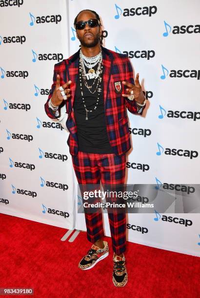 Rapper 2 Chainz attends the 31st Annual Rhythm and Soul Music Awards - Arrivals at the Beverly Wilshire Four Seasons Hotel on June 21, 2018 in...