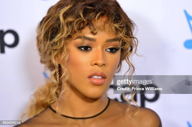 Serayah attends the 31st Annual Rhythm and Soul Music Awards - Arrivals at the Beverly Wilshire Four Seasons Hotel on June 21, 2018 in Beverly Hills,...