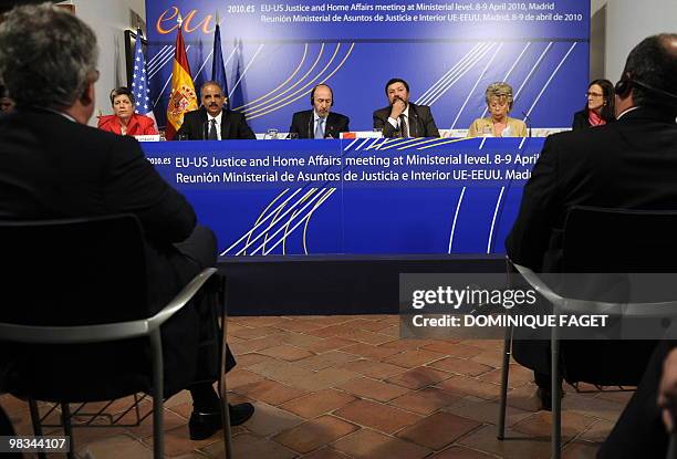 Secretary of the Department of Homeland Security Janet Napolitano, US Attorney General Eric Holder, Spanish Interior Minister Alfredo Perez...