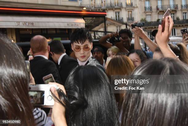 Singer/composer Jeffrey Tung attends the Kenzo Menswear /womenswear Spring/Summer 2019 show as part of Paris Fashion Week on June 24, 2018 in Paris,...