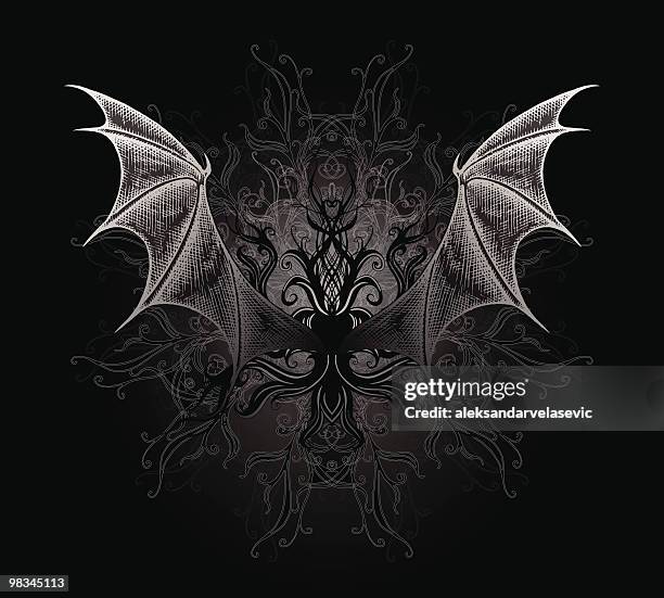 dragon wings - medieval stock illustrations stock illustrations