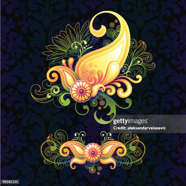 retro elements - textured effect stock illustrations
