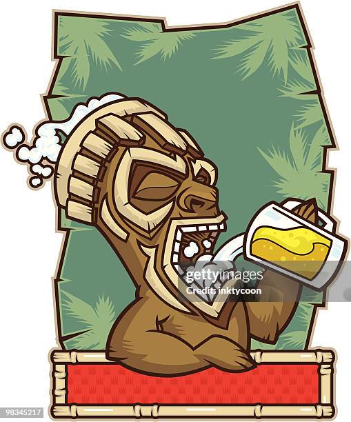 tiki bar trinken - tiki stock-grafiken, -clipart, -cartoons und -symbole