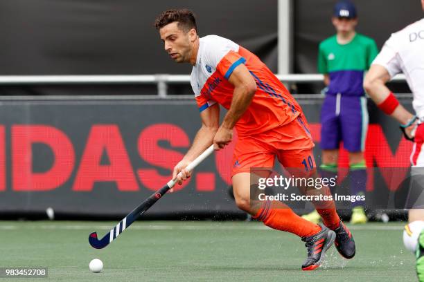 Valentin Verga of Holland during the Champions Trophy match between Holland v Belgium at the Hockeyclub Breda on June 24, 2018 in Breda Netherlands