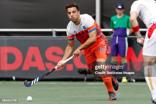 Valentin Verga of Holland during the Champions Trophy match between Holland v Belgium at the Hockeyclub Breda on June 24, 2018 in Breda Netherlands