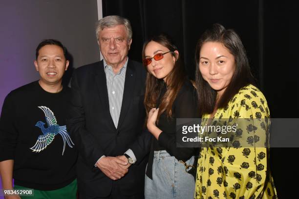 Designer Humberto Leon, Sydney Toledano, his daughter Julia Toledano,Êand designer Carol Lim attend the Kenzo Menswear /womenswear Spring/Summer 2019...