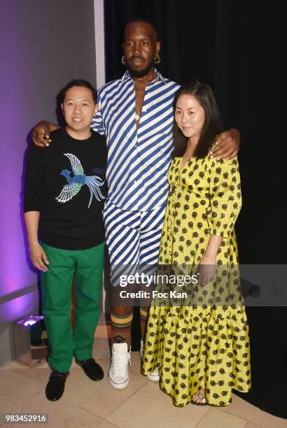 Designer Humberto Leon, Kiddy SmileÊand designer Carol Lim attend the Kenzo Menswear /womenswear Spring/Summer 2019 show as part of Paris Fashion...