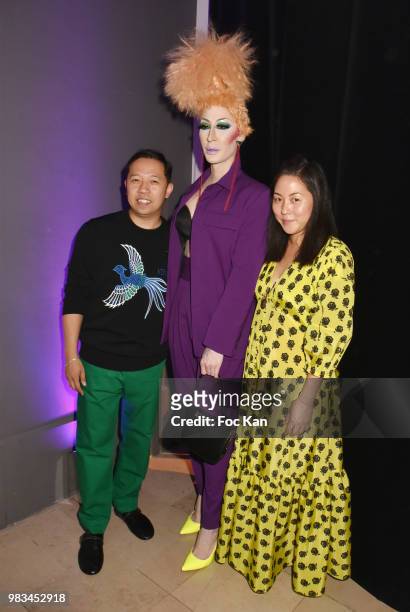 Designer Humberto Leon, DJ Detox and designer Carol Lim attend the Kenzo Menswear /womenswear Spring/Summer 2019 show as part of Paris Fashion Week...
