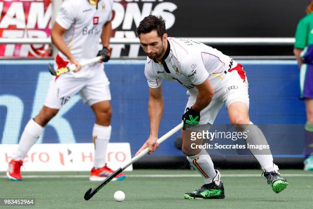 Loick Luypaert of Belgium during the Champions Trophy match between Holland v Belgium at the Hockeyclub Breda on June 24, 2018 in Breda Netherlands
