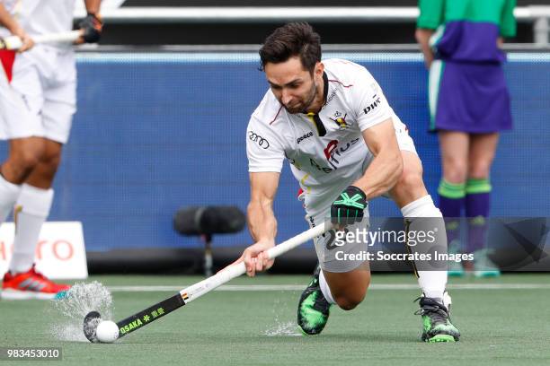 Loick Luypaert of Belgium during the Champions Trophy match between Holland v Belgium at the Hockeyclub Breda on June 24, 2018 in Breda Netherlands