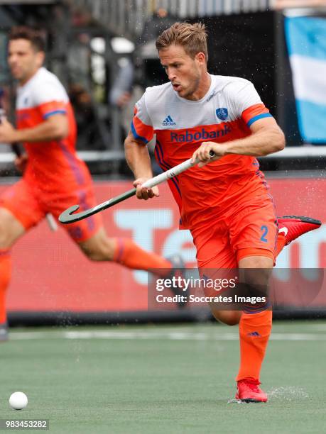 Jeroen Hertzberger of Holland during the Champions Trophy match between Holland v Belgium at the Hockeyclub Breda on June 24, 2018 in Breda...