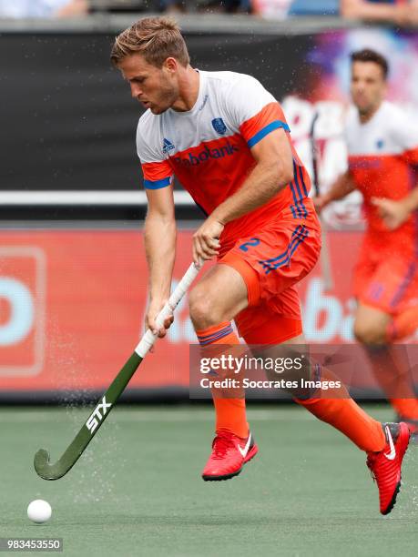 Jeroen Hertzberger of Holland during the Champions Trophy match between Holland v Belgium at the Hockeyclub Breda on June 24, 2018 in Breda...