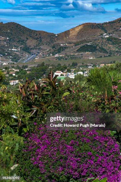 urban spanish landscapes & ornate artistic outlines - nerja stock pictures, royalty-free photos & images