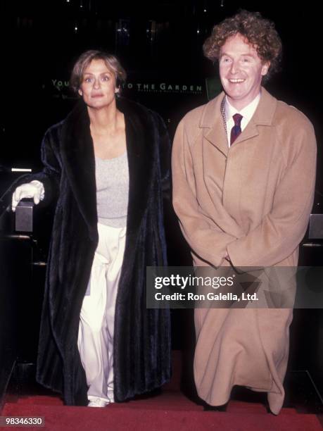 Actress Lauren Hutton and Malcolm McLaren attend Second Stage Tour Party Hosted by Tanqueray on February 20, 1989 at Madison Square Garden in New...