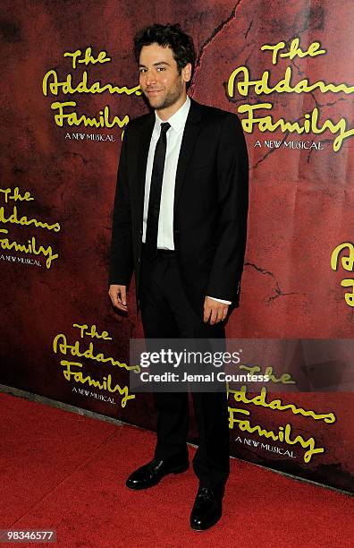 Actor Josh Radnor attends the Broadway opening of "The Addams Family" at the Lunt-Fontanne Theatre on April 8, 2010 in New York City.