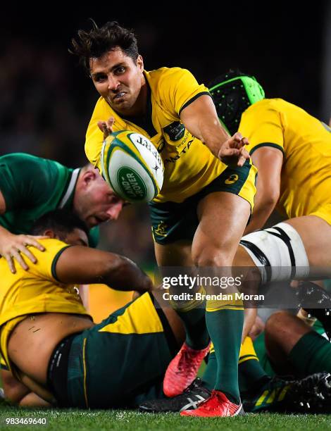 Sydney , Australia - 23 June 2018; Nick Phipps of Australia during the 2018 Mitsubishi Estate Ireland Series 3rd Test match between Australia and...