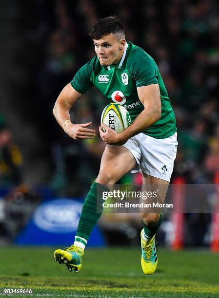 Sydney , Australia - 23 June 2018; Jacob Stockdale of Ireland during the 2018 Mitsubishi Estate Ireland Series 3rd Test match between Australia and...