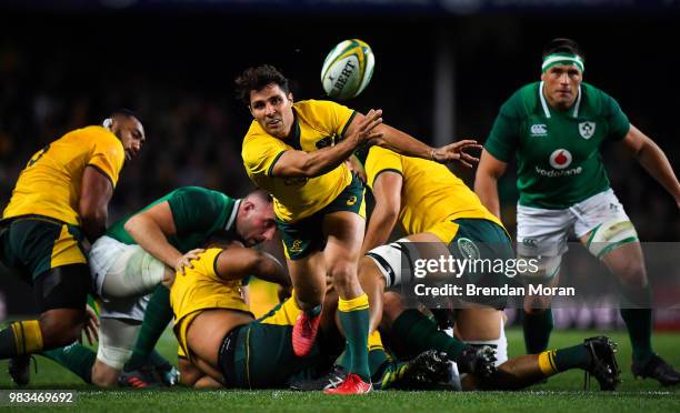 Sydney , Australia - 23 June 2018; Nick Phipps of Australia during the 2018 Mitsubishi Estate Ireland Series 3rd Test match between Australia and...