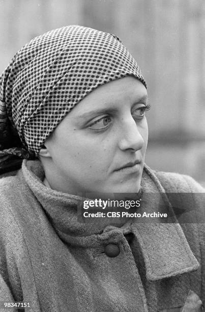 American actress Anna Levine in a scene from the made-for-televsion film 'Playing for Time,' directed by Daniel Mann & Joseph Sargent), Annville,...