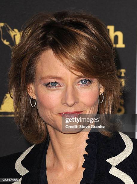 Actress Jodie Foster arrives at the 25th Film Independent Spirit Awards held at Nokia Theatre L.A. Live on March 5, 2010 in Los Angeles, California.