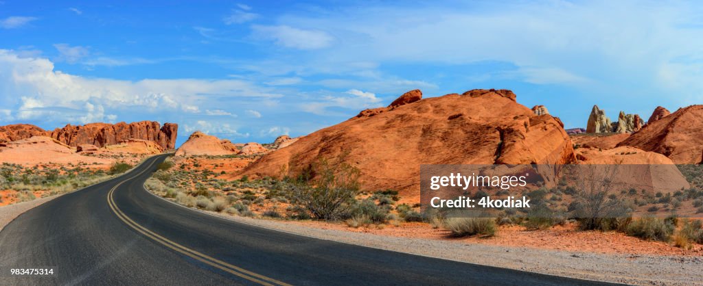 Desert Road and Red Rocks