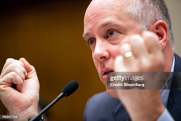 Daniel Mudd, former president and chief executive officer of Fannie Mae, testifies at a hearing of the Financial Crisis Inquiry Commission in...