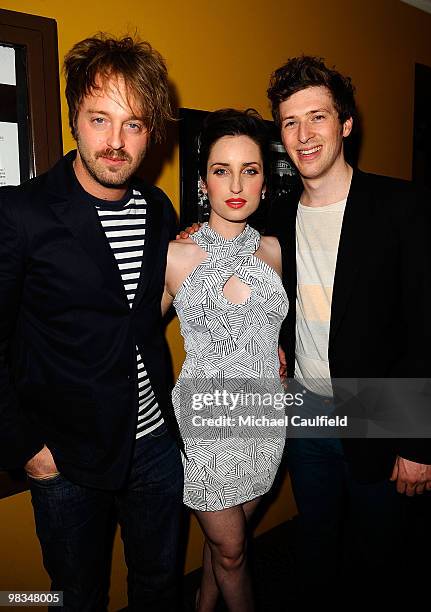 Actor Joshua Leonard, actress Zoe Lister Jones and director Daryl Wein arrive at the "Breaking Upwards" Los Angeles Premiere at the Silent Movie...