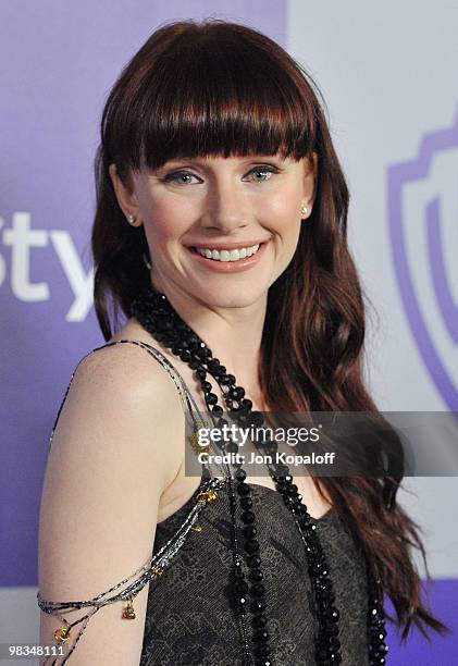 Actress Bryce Dallas Howard arrives at the Warner Brothers/InStyle Golden Globes After Party at The Beverly Hilton Hotel on January 17, 2010 in...