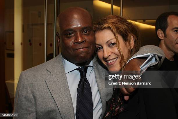 Antonio L.A. Reid and Julie Greenwald attend the UJA-Federation of New York's Music Visionary kick off breakfast at Fred's at Barneys New York on...
