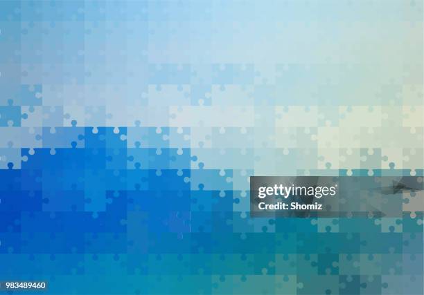 stockillustraties, clipart, cartoons en iconen met abstracte puzzel achtergrond - puzzel