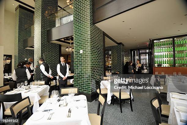 General view inside the Quattro restaurant during the ribbon cutting ceremony for Trump SoHo New York at Trump SoHo on April 9, 2010 in New York City.