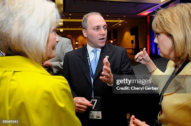 Louisiana Congressman Steve Scalise talks to delegates at the Southern Republican Leadership Conference, April 9, 2010 in New Orleans. Many of the...