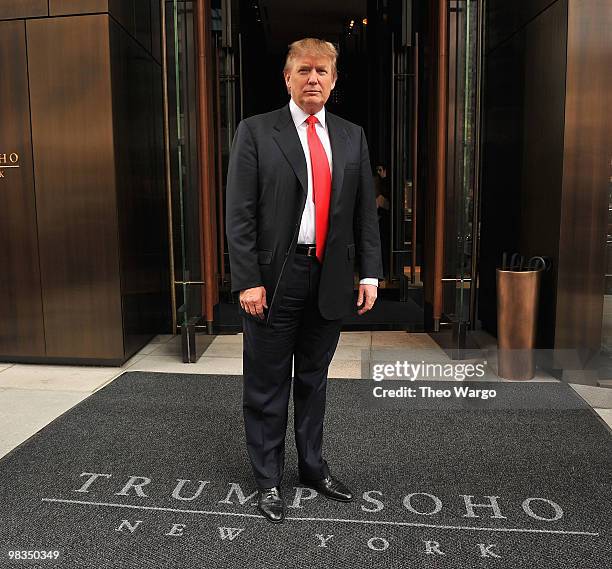 Donald Trump attends the ribbon cutting ceremony at the Trump SoHo on April 9, 2010 in New York City.