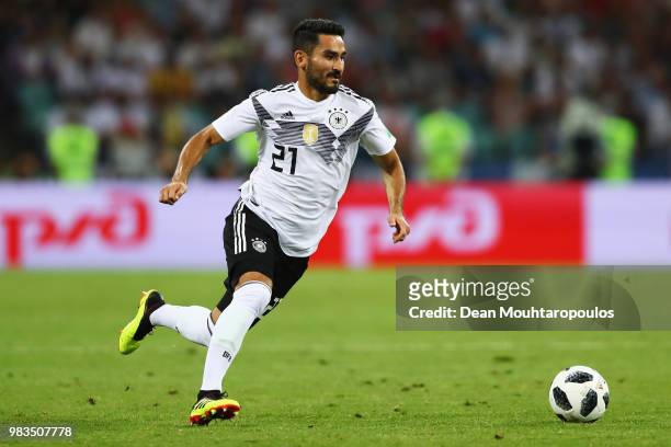 Ilkay Gundogan of Germany in action during the 2018 FIFA World Cup Russia group F match between Germany and Sweden at Fisht Stadium on June 23, 2018...