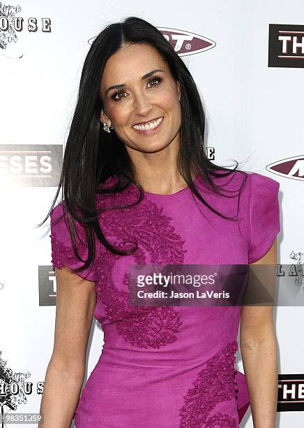 Actress Demi Moore attends the premiere of "The Joneses" at ArcLight Cinemas on April 8, 2010 in Hollywood, California.