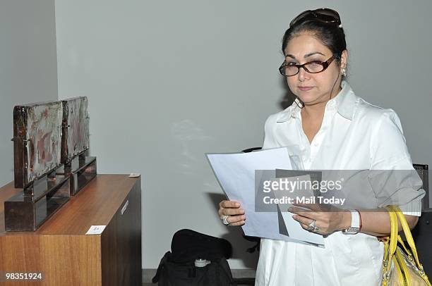 Tina Ambani at an exhibition in Mumbai on April 7, 2010.